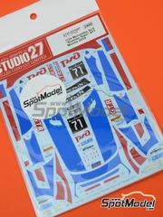 Studio27: Marking / livery 1/24 scale - Mercedes SLS GT3 GT Russian Team sponsored by Pia #71 - Alexei Vasiliev (RU) + Marko Asmer (EE) - Blancpain Endurance Series 2015 - water slide decals and placement instructions - for Fujimi references FJ125657, RS-46, FJ125695, RS-29, FJ125862 and RS-92 image