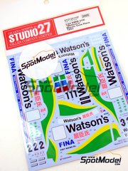 Studio27: Marking / livery 1/24 scale - BMW 318i sponsored by Watson's #1 - Emanuele Pirro (IT), Steve Soper (GB), Joachim Winkelhock (DE) - Guia Race of Macau 1993 - water slide decals and assembly instructions - for Hasegawa references 20269, CS-13, 20270, 20271, 20320 and 20551
