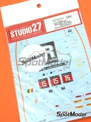 Studio27: Marking / livery 1/24 scale - BMW Z4 GT3 Boutsen Ginion Team sponsored by Nbad Richelieu #15 - Olivier Grotz (LU) + Karim Ojjea (SA) - Blancpain Endurance Series 2015 - water slide decals and assembly instructions - for Fujimi references FJ12556, FJ125565, RS-31, FJ12568, FJ125688, RS-15, FJ125763, FJ125770, FJ12593, FJ125930, RS-0, FJ126081, RS-0, FJ12612, 126128, RS-46, FJ170015, 17001, FJ170022, 17002, FJ170091, 17009, FJ170107, FJ170169, 17016, FJ-17016, FJ189833, 18983, FJ189857, 18985, FJ189901, 18990 and FJ189970