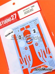 Studio27: Marking / livery 1/24 scale - Porsche 918 Spyder sponsored by Gulf #2 - water slide decals and assembly instructions - for Revell references REV07026, 80-7026, REV07027 and 80-7027 image