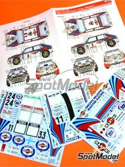 Studio27: Marking / livery 1/24 scale - Lancia Super Delta Deltona HF Integrale sponsored by Martini #1 ,2, 4, 5, 6 - Juha Kankkunen (FI) + Juha Piironen (FI), Didier Auriol (FR) + Bernard Occelli (FR) - Acropolis Rally, 1000 Lakes Finland Rally, Portugal Rally - Vinho do Porto, Safari Rally 1992 - water slide decals and assembly instructions - for Hasegawa references 20289, 20433, 25013, CR-13, 20457, 20507, 20548, 20573, 20601, 20648, 20685, 20710, 25015, CR-15, 25208, HACR08, HACR13, 25076, CR-116, HACR15, 25015 and CR-15