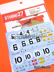 Studio27: Marking / livery 1/24 scale - Ferrari 512S Gelo Racing Team #4, 6, 10 - 1000 Kms Brands Hatch, Monza 1000 Kilometres, 24 Hours Le Mans 1970 - water slide decals and assembly instructions - for Fujimi references FJ12385 and FJ123851 image
