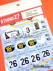 Studio27: Marking / livery 1/24 scale - Ferrari 512S sponsored by Ecuria Francorchamps #3, 18, 26 - 1000 Kms Buenos Aires, 24 Hours of Daytona, 500 Km Kyalami 1970 and 1971 - water slide decals and assembly instructions - for Fujimi references FJ12385 and FJ123851