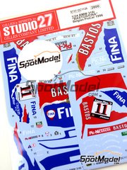 Studio27: Marking / livery 1/24 scale - BMW 318i sponsored by Fina Bastos #11 - Marc Duez (BE) - Belgian Procar 1996 - water slide decals and assembly instructions - for Hasegawa references 20269, CS-13, 20270, 20271, 20320 and 20551 image