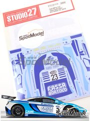 Studio27: Decoracin escala 1/24 - McLaren MP4-12C GT3 Equipo Racing Studio patrocinado por Fassa Bortolo N 23 - Daniel Mancinelli (IT) + Ferdinando Geri (IT) - Campeonato Italiano de GTs 2015 - calcas de agua y manual de instrucciones - para las referencias de Fujimi FJ12555, FJ125558, RS-44, FJ125633, 12563, RS-41, FJ125701, 12570, RS-74, FJ125879 y RS-62