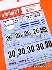Studio27: Marking / livery 1/24 scale - Ferrari 512S North American Racing / Ferrari SEFAC / Scuderia Picchio Rosso Team #26, 30, 35 - Dan Gurney (US) + Chuck Parsons (US), Nino Vaccarella (IT) + Ignazio Giunti (IT) - 24 Hours of Daytona 1970 - water slide decals and assembly instructions - for Fujimi references FJ12385 and FJ123851