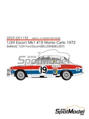 DECALS 1/32 REF 1018 ESCORT RS2000 ROUSSEAUX RALLYE MONTE CARLO 1983 WRC RALLY 
