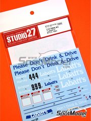 Studio27: Marking / livery 1/24 scale - BMW M3 E30 sponsored by Labatt's #4, 9 - Tim Harvey (GB), Laurence Bristow (GB) - British Touring Car Championship - BTCC 1991 - water slide decals and assembly instructions - for Beemax Model Kits references B24007, Aoshima 098196 and B24019, or Nunu references PN24014, PN-24014, PN24017, PN-24017, PN24019 and PN-24019