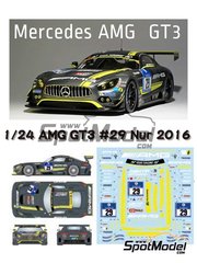Studio27: Marking / livery 1/24 scale - Mercedes AMG GT3 HTP Motorsport Team #29 - 24 Hours Nrburgring 2016 - water slide decals and assembly instructions - for Tamiya references TAM24345 and TAM24350