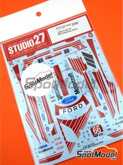 Studio27: Marking / livery 1/24 scale - Ford GT sponsored by Ford Motorcraft #66 - Joey Hand (US) + Dirk Mller (DE) + Sbastien Bourdais (FR) - 24 Hours of Daytona 2019 - water slide decals and assembly instructions - for Revell references REV07041 and 85-4418