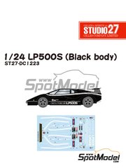 Studio27: Marking / livery 1/24 scale - Lamborghini Countach LP500S - water slide decals and assembly instructions - for Tamiya reference TAM25419 image