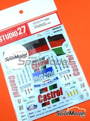 Studio27: Decoracin escala 1/24 - Subaru Legacy RS Grupo A Equipo Subaru Rally patrocinado por Castrol N 11 - Peter 'Possum' Bourne (NZ) + Rodger Freeth (NZ) - Rally de Nueva Zelanda 1990 - calcas de agua y manual de instrucciones - para las referencias de Hasegawa 20290, 20311, 20390, 25007, CR-7, 20432, 20577, 20636, 25007, CR-7, 25014 y CR-14