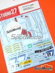 Studio27: Marking / livery 1/24 scale - Audi R8 LMS GT3 Land Motorsport Team sponsored by Montaplast #29 - Connor De Phillippi (US) + Christopher Mies (DE) + Markus Winkelhock (DE) + Kelvin Van der Linde (ZA) - 24 Hours Nrburgring 2017 - water slide decals and assembly instructions - for Nunu references PN24004, NU-24004, PN24004, NUNPN24004, PN24024, PN-24024, PN24024-UNBOX, PN24028 and NU24028