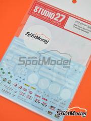Studio27: Marking / livery 1/24 scale - Alfa Romeo Giulia Sprint GTA - water slide decals - for Tamiya references TAM24188 and TAM89677
