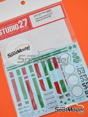 Studio27: Marking / livery 1/24 scale - Alfa Romeo Giulia Sprint GTA #53 - water slide decals - for Tamiya references TAM24188 and TAM89677 image