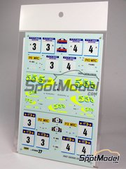 Studio27: Marking / livery 1/24 scale - Subaru Impreza WRC sponsored by 555 #3,4 - Colin McRae (GB) + Nicky Grist (GB), Piero Liatti (IT) + Fabrizia Pons (IT), Kenneth Eriksson (SE) + Staffan Parmander (SE) - Safary Rally Kenya, Catalunya Costa Brava Rally - Rally of Spain 1997 - water slide decals, assembly instructions and tobacco sponsor decals