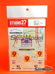 Studio27: Marking / livery 1/20 scale - Porsche 935 Turbo sponsored by Budweiser - Bob Akin (US), Roy Woods (US), Rob McFarlin (US) - 24 Hours of Daytona 1979
