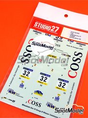 Studio27: Marking / livery 1/24 scale - Mitsubishi Lancer Evo VI Gr.N sponsored by Coss #32 - Uwe Nittel (DE) + Detlef Ruf (DE) - Catalunya Costa Brava Rally - Rally of Spain 2000 - water slide decals and placement instructions - for Tamiya reference TAM24220