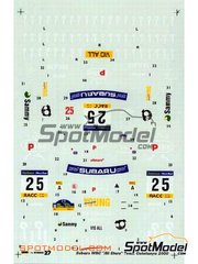 Studio27: Marking / livery 1/24 scale - Subaru Impreza WRC All Stars  Team sponsored by Spike Takata #25 - Toshihiro Arai (JP) + Roger Freeman (GB) - Catalunya Costa Brava Rally - Rally of Spain 2000 - water slide decals and assembly instructions - for Tamiya reference TAM24218