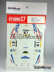 Studio27: Marking / livery 1/24 scale - Peugeot 206 WRC #41 - Fabrice Morel (FR) + Philippe Guellerin (FR) - Catalunya Costa Brava Rally - Rally of Spain 2000 - water slide decals and assembly instructions - for Tamiya reference TAM24267