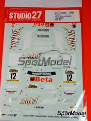 Studio27: Marking / livery 1/24 scale - Subaru Impreza WRC Aimont Racing Team sponsored by SELENIA BETA #12 - Andrea Parodi (IT) + Dino Zanatta (IT) - San Martino di Castrozza Rally, Italian Rally Championship 2000 - water slide decals manufactured with digital technology and placement instructions