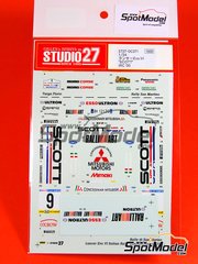 Studio27: Marking / livery 1/24 scale - Mitsubishi Lancer Evo VI Ralli Art Team sponsored by SCOTT #9 - Guido Acerbis (IT) + Roberto Mometti (IT) - San Marino Rally, Italian Rally Championship 2000 - water slide decals and assembly instructions - for Tamiya reference TAM24220