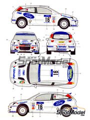 DECALS 1//43 FORD ESCORT WRC SOLBERG RALLY SVEZIA 1999