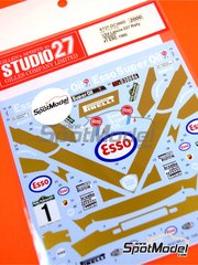Studio27: Marking / livery 1/24 scale - Lancia 037 Rally sponsored by ESSO #1 - Fabrizio Tabaton (IT) + Luciano Tedeschini (IT) - Piancavallo Rally 1985 - water slide decals and assembly instructions - for Hasegawa references 20264, 20277, 20299, 20399, 20414, 20447, 20485, 20523, 20566, 20584, 20631, 20681, 20775, 25030, CR-30, 25030.OUTLET, 25031, CR-31, 52305, SP505, HACR30, 25030 and CR-30 image