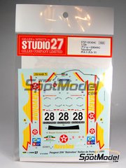 Studio27: Decals 1/24 scale - Peugeot 206 WRC sponsored by Havoline #28 - Ioannis Papadimitriou (GR) + Chris Patterson (GB) - TAP Portugal Rallye  2001 - for Tamiya reference TAM24267