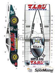 Studio27: Marking / livery 1/24 scale - Porsche 962 Davey Team sponsored by Marukatsu #20 - Tim Lee-Davey (GB) + Tom Dodd-Noble (GB) + Katsunori Iketani (JP) - 24 Hours Le Mans 1989 - water slide decals and assembly instructions - for Tamiya references TAM24089, TAM24233 and TAM24313