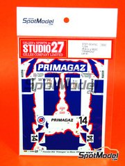 Studio27: Marking / livery 1/24 scale - Porsche 962 sponsored by Primagaz - Antoine Salamin (CH), Max Cohen-Olivar (MA), Marcel Tarr�s (FR) - 24 Hours Le Mans 1991 - for Tamiya references TAM24233 and TAM24313