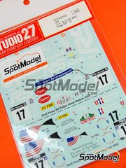 Studio27: Decoracin escala 1/24 - Ford Focus RS WRC patrocinado por RS N 17 - Mark Higgins (GB) + Bryan Thomas (GB), Francois Delecour (FR) + Daniel Grataloup (FR) - Rally de Gran Bretaa, Rally de Nueva Zelanda 2001 - calcas de agua y manual de instrucciones - para la referencia de Domino DMN24144, o las referencias de Tamiya TAM24144 y TAM24153