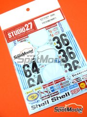 Studio27: Marking / livery 1/12 scale - Ferrari 312B2 #3, 4, 6, 18, 19 - Jacques Bernard 'Jacky' Ickx (BE), Clay Regazzoni (CH), Mario Andretti (US) - Canadian Formula 1 Grand Prix, Italian Formula 1 Grand Prix, Mexican Formula 1 Grand Prix, South African Formula 1 Grand Prix 1970 - water slide decals and placement instructions - for Tamiya references TAM12007, BS1207 and TAM12048