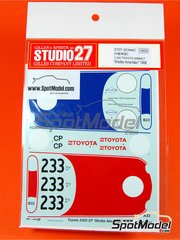 Studio27: Marking / livery 1/24 scale - Toyota 2000GT Shelby American sponsored by Goodyear #23, 33 - Scooter Patrick (US) + Dave Jordan (US) - Manufacturers championship 1968 - water slide decals and assembly instructions - for Hasegawa reference 20327