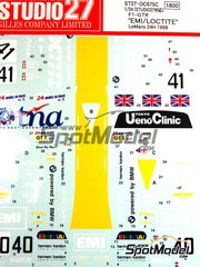 Studio27: Marking / livery 1/24 scale - McLaren F1 GTR  sponsored by EMI Ueno Clinic #40 - Steve O'Rourke (GB) + Tim Sugden (GB) + Bill Auberlen (US) - 24 Hours Le Mans 1998