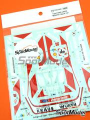 Studio27: Marking / livery 1/24 scale - Ford Capri Group 5 Zakspeed Team sponsored by Wurth Kraus #1 - Klaus Ludwig (DE) - Deutsche Rennsport Meisterschaft DRM 1980 - water slide decals and placement instructions - for Tamiya references TAM24014, TAM24274 and TAM24329 image