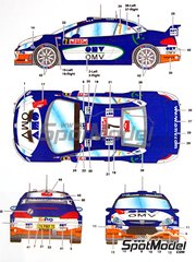 DECALS 1/18 REF 1204 PEUGEOT 307 WRC CUOQ CRITERIUM DES CEVENNES 2006 RALLYE 