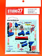 Studio27: Decoracin escala 1/24 - Peugeot 307 WRC patrocinado por ASTRA N 16 - Toni Gardemeister (FI) + Jakke Honkanen (FI) - Rally de Monte Carlo - Rallye Automobile de Monte-Carlo 2006 - calcas de agua e instrucciones de colocacin - para la referencia de Tamiya TAM24285