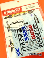 Studio27: Marking / livery 1/20 scale - Renault RE30B/30C Equipe Renault Team sponsored by Elf #15, 16 - Alain Prost (FR), Ren Arnoux (FR), Eddie Cheever (US) - FIA Formula 1 World Championship 1982 and 1983 - water slide decals and assembly instructions - for Tamiya reference TAM20018