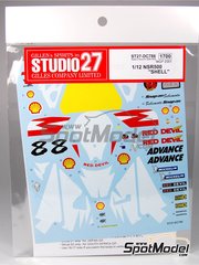 Studio27: Marking / livery 1/12 scale - Honda NSR500 sponsored by Shell #8 - Chris Walker (GB) - Motorcycle World Championship 2001 - water slide decals and assembly instructions - for Tamiya reference TAM14082