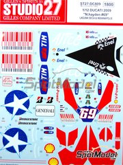 Self Adhesive Sticker DUNLOP for 1/10 1/12 model kits 20261 