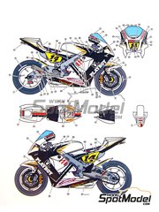 Studio27: Marking / livery 1/12 scale - Honda RC211V LCR Honda Team sponsored by Playboy Elettronica Discount #14 - Randy de Puniet (FR) - Moto GP World Championship 2009 - water slide decals and assembly instructions - for Tamiya references TAM14106 and TAM14107