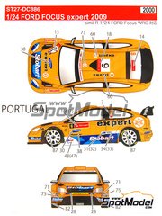 Studio27: Decoracin escala 1/24 - Ford Focus WRC RS10 patrocinado por Expert N 6 - Henning Solberg (NO) + Cato Menkerud (NO) - Rally Internacional de Galway , Rally de San Marino 2010 - calcas de agua y manual de instrucciones - para la referencia de SimilR SIMILR-121001