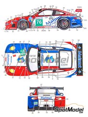 Studio27: Marking / livery 1/24 scale - Porsche 911 GT3 RSR sponsored by Mamut #76 - Patrick Pilet (FR) + Raymond Narac (FR) + Nicolas Armindo (FR) - 24 Hours Le Mans 2011 - water slide decals and assembly instructions - for Fujimi references FJ123905 and RS-85