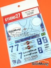 Studio27: All products in Decals and markings / Formula 1 / 1/12 scale