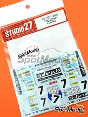 Studio27: Marking / livery 1/24 scale - De Tomaso Pantera sponsored by Interauto, IBI #7 - Pierre Polese (FR) + Germano 'Willer' Prenol (IT) - 24 Hours Le Mans 1975 - water slide decals and placement instructions - for Fujimi references FJ125534, RS-90, FJ170046 and CW-2