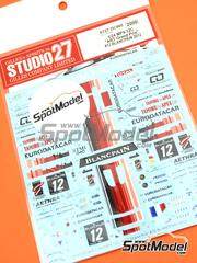Studio27: Marking / livery 1/24 scale - McLaren MP4-12C GT3 ART Grand Prix Team sponsored by Eurodatacar #12 - Gr&eacute;goire Demoustier (FR) + Duncan Tappy (GB) + Mike Parisy (FR) + Ulric Amado (PT) - 24 Hours SPA Francorchamps, Blancpain Endurance Series 2012 - water slide decals and placement instructions - for Fujimi references FJ12555, FJ125558, RS-44, FJ125633, 12563, RS-41, FJ125701, 12570, RS-74, FJ125879 and RS-62 image