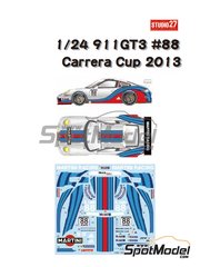 Studio27: Marking / livery 1/24 scale - Porsche 911 GT3R sponsored by Martini Racing #88 - Sebastien Loeb (FR) - Carrera Cup 2013 - water slide decals and assembly instructions - for Fujimi references FJ123905 and RS-85 image