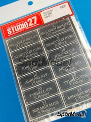 Studio27: Photo-etched parts - F1 drivers 1998