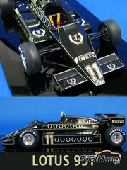 Studio27: Car scale model kit 1/20 scale - Lotus Renault 93T John Player Special Lotus Team #11, 12 - Elio de Angelis (IT), Nigel Ernest James Mansell (GB) - Monaco Formula 1 Grand Prix 1983 - photo-etched parts, resin parts, rubber parts, turned metal parts, water slide decals, white metal parts, other materials, assembly instructions and painting instructions